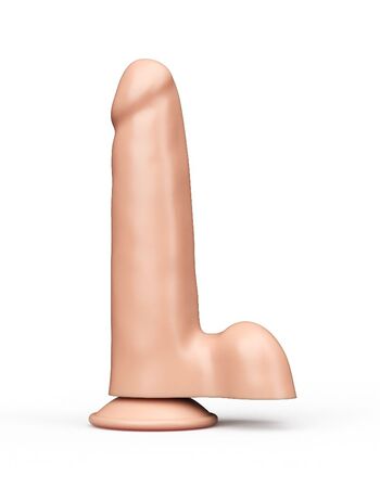 Фаллоимитатор на присоске телесного цвета - 16,5 см.